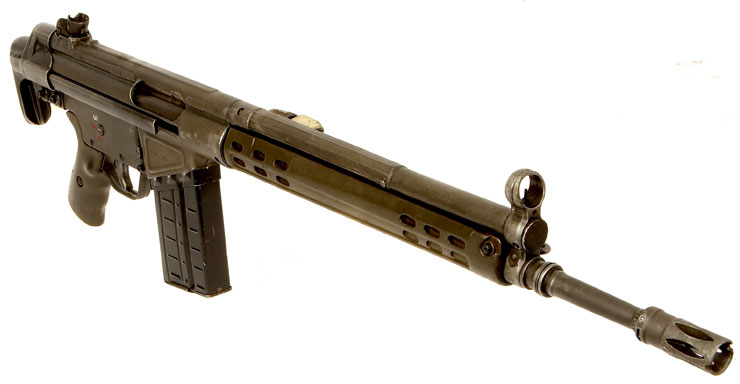 Deactivated Heckler & Koch G3 Battle Rifle with Retractable Stock.