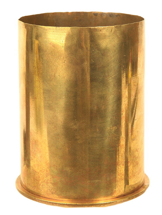 Inert WWII German 10.5cm Brass Shell Case - Militaria