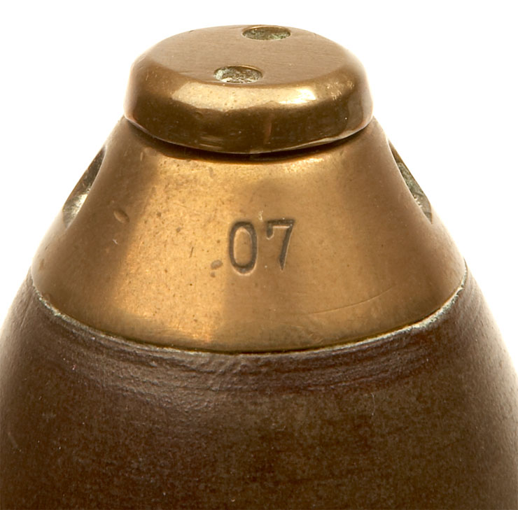 RARE Inert Pre WWI Imperial German Navy C/97.98 marked 3,7cm Maxim  Automatic cannon round - Militaria