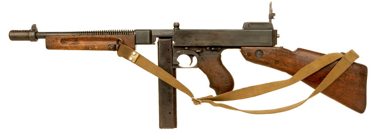 Deactivated RARE WWII British Issued Thompson 1928A1 - Marked Tommy Gun