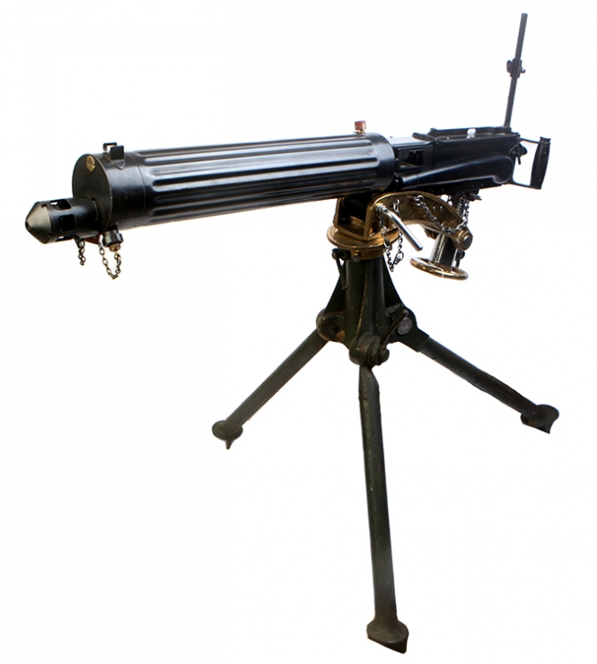Deactivated WWI Vickers Machine Gun with WWI Tripod