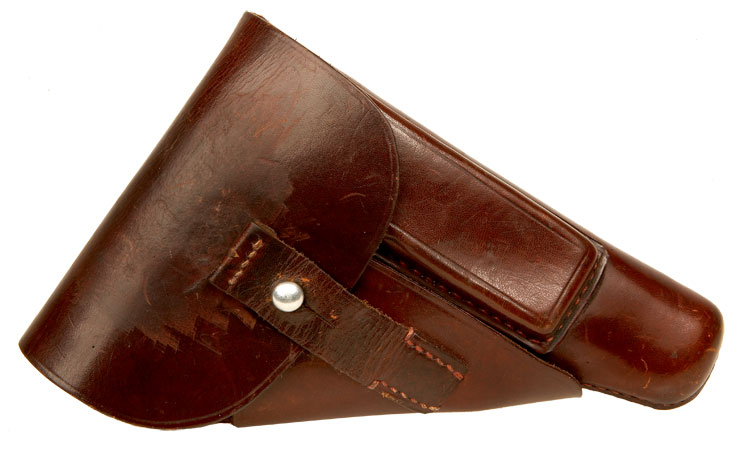 Wwii Walther Ppk Brown Leather Holster Militaria