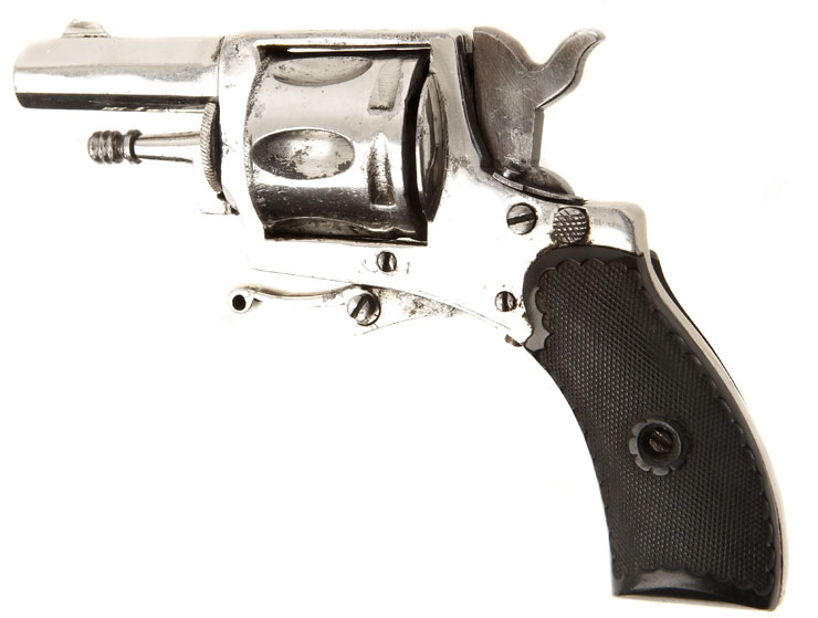 Plated Antique Bulldog Pocket Revolver Obsolete Calibre - Live Firearms 