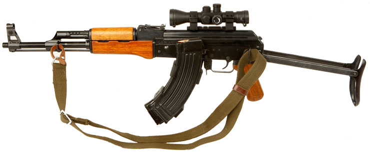 Deactivated AK47 Fitted With Scope