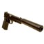 Deactivated Browning High Power Pistol with Silencer