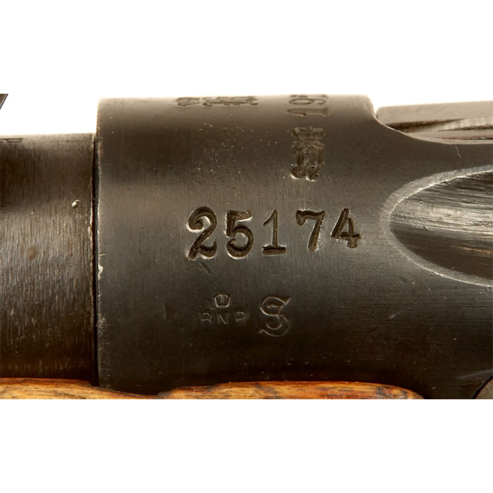 Krag Jorgensen M1912 carbine or short rifle, chambered in 6.5 x 55