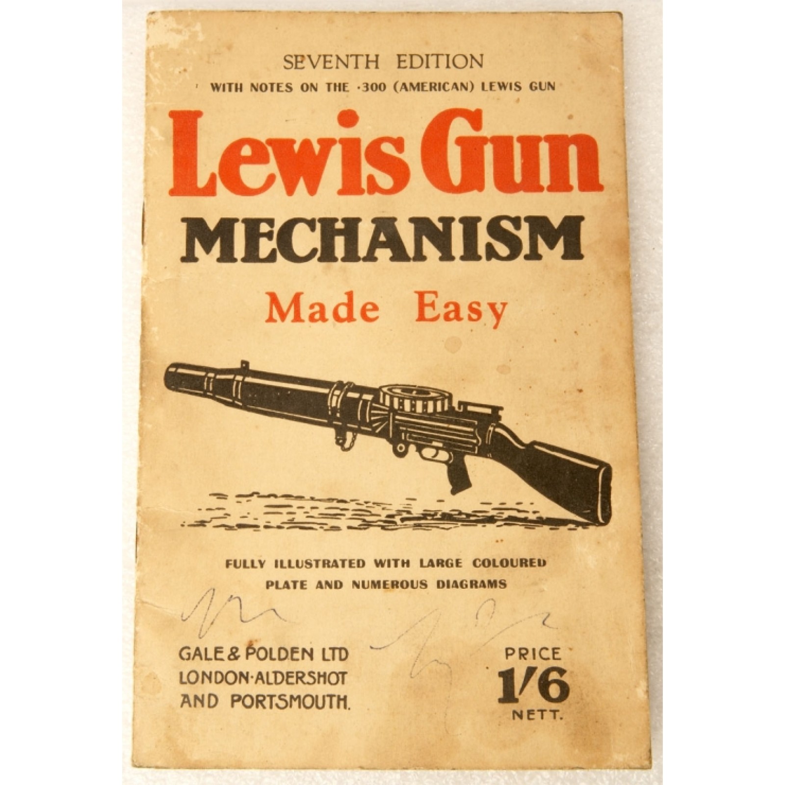 WWII Issued Lewis Gun Instruction Manual