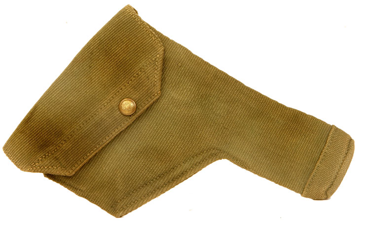 Wwii British Webley Or Enfield 38 Canvas Holster Militaria