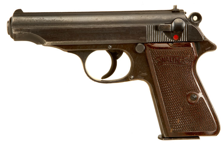 Deactivated WWII Nazi Walther PP with Ox Blood Red Grips - Axis ...